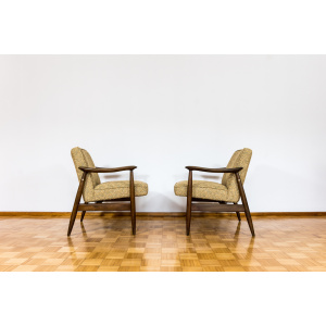 Pair Of Mid Century Modern Gfm 87 Armchairs By Juliusz Kędziorek, in KVADRAT, 1960s