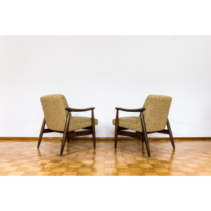 Pair Of Mid Century Modern Gfm 87 Armchairs By Juliusz Kędziorek, in KVADRAT, 1960s