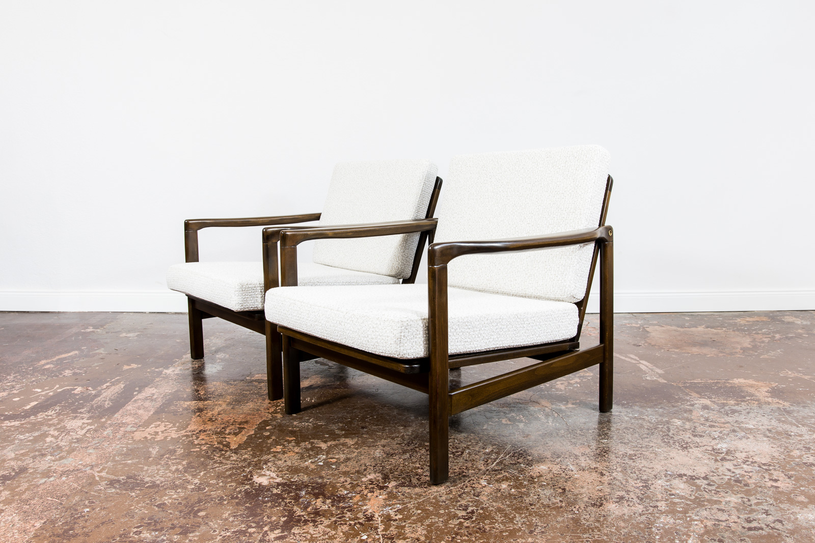 Pair Of B-7522 Armchairs By Zenon Bączyk, 1960's