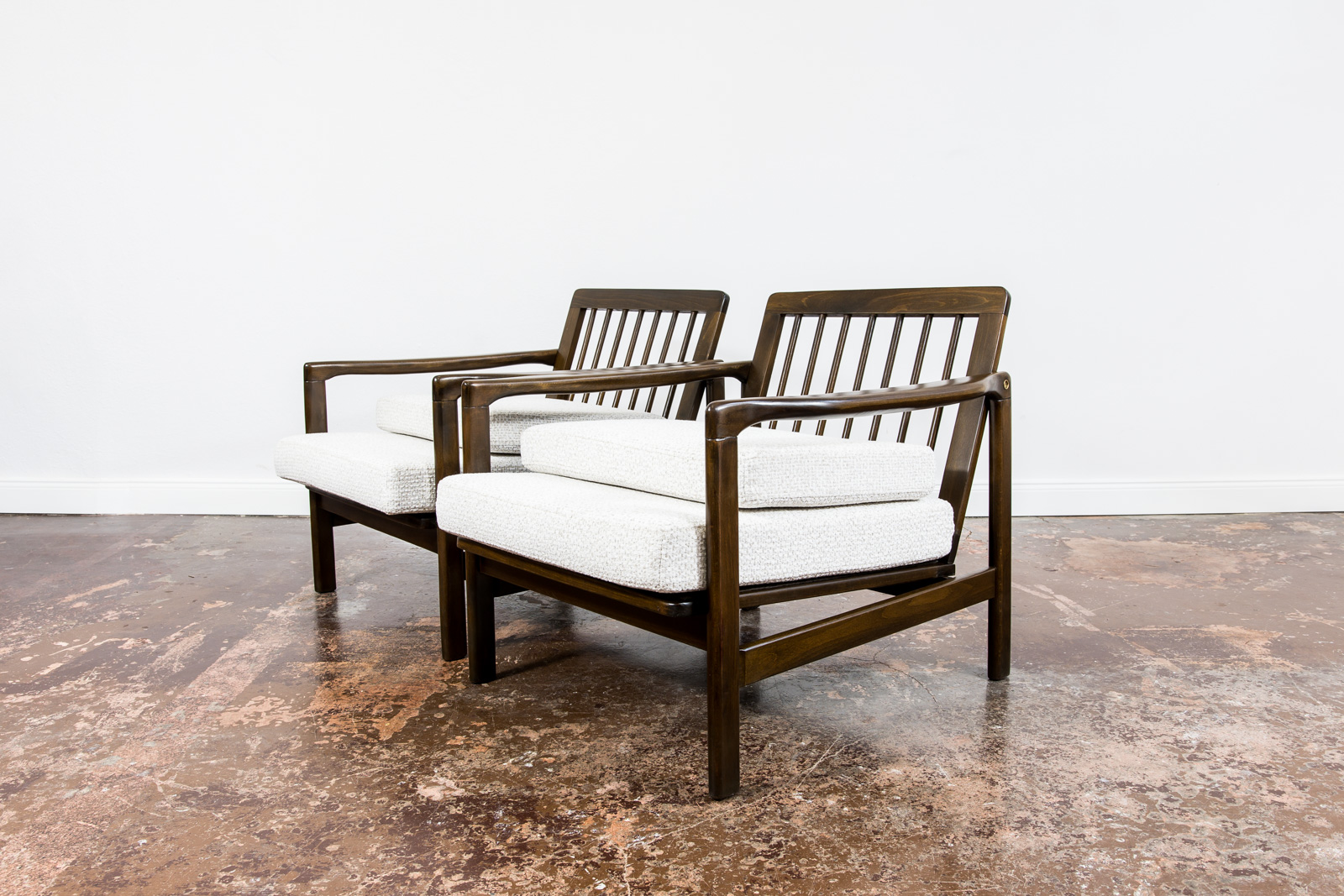 Pair Of B-7522 Armchairs By Zenon Bączyk, 1960's