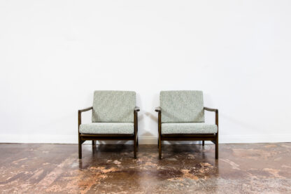 Pair Of green B-7522 Armchairs By Zenon Bączyk, 1960's - Image 2