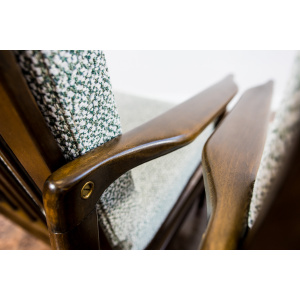 Pair Of green B-7522 Armchairs By Zenon Bączyk, 1960's