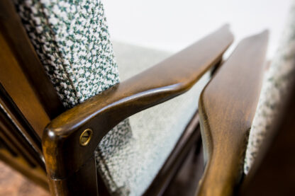 Pair Of green B-7522 Armchairs By Zenon Bączyk, 1960's - Image 10