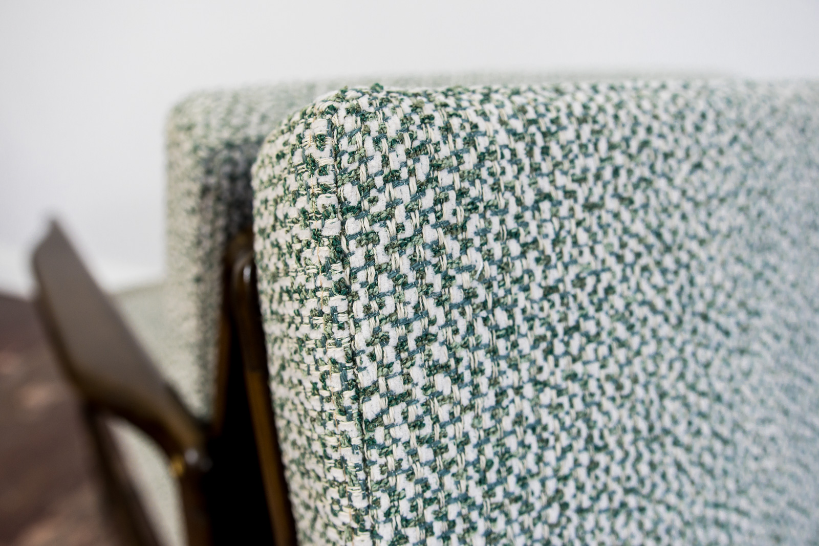 Pair Of green B-7522 Armchairs By Zenon Bączyk, 1960's