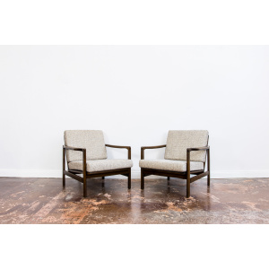 Pair of "B-7522" armchairs by Zenon Bączyk, Poland, 1960's