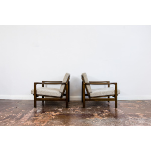 Pair of "B-7522" armchairs by Zenon Bączyk, Poland, 1960's