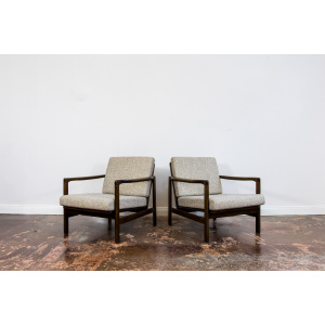 Pair of "B-7522" armchairs by Zenon Bączyk, Poland, 1960's