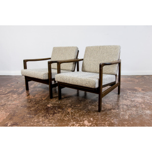 Pair of "B-7522" armchairs by Zenon Bączyk, Poland, 1960's