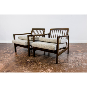 Pair of "B-7522" armchairs by Zenon Bączyk, Poland, 1960's