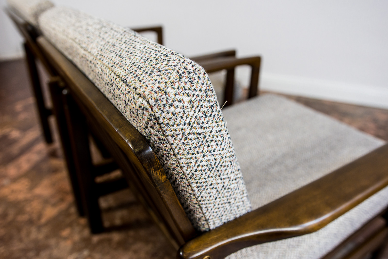 Pair of "B-7522" armchairs by Zenon Bączyk, Poland, 1960's