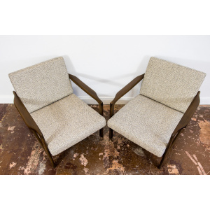 Pair of "B-7522" armchairs by Zenon Bączyk, Poland, 1960's