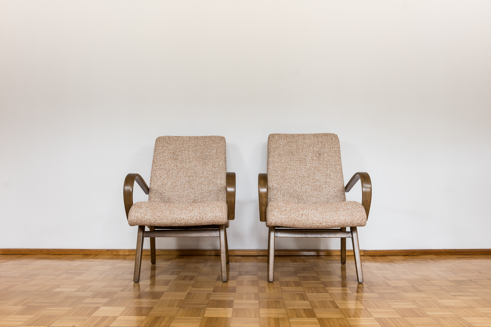 Pair Of Armchairs By Jaroslav šmídek For TON,, Czechoslovakia, 1960's