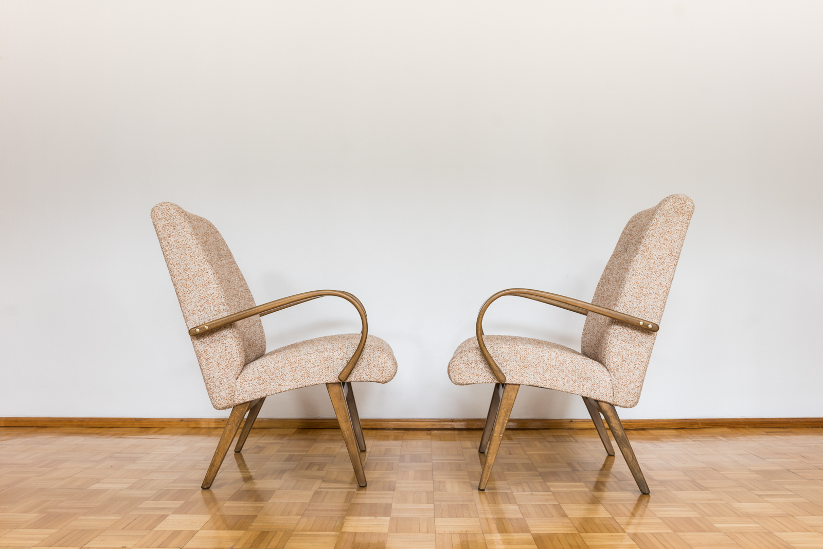Pair Of Armchairs By Jaroslav šmídek For TON,, Czechoslovakia, 1960's