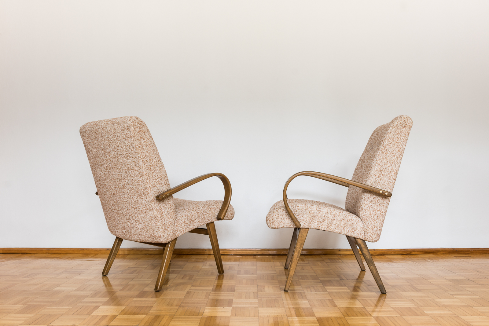 Pair Of Armchairs By Jaroslav šmídek For TON,, Czechoslovakia, 1960's