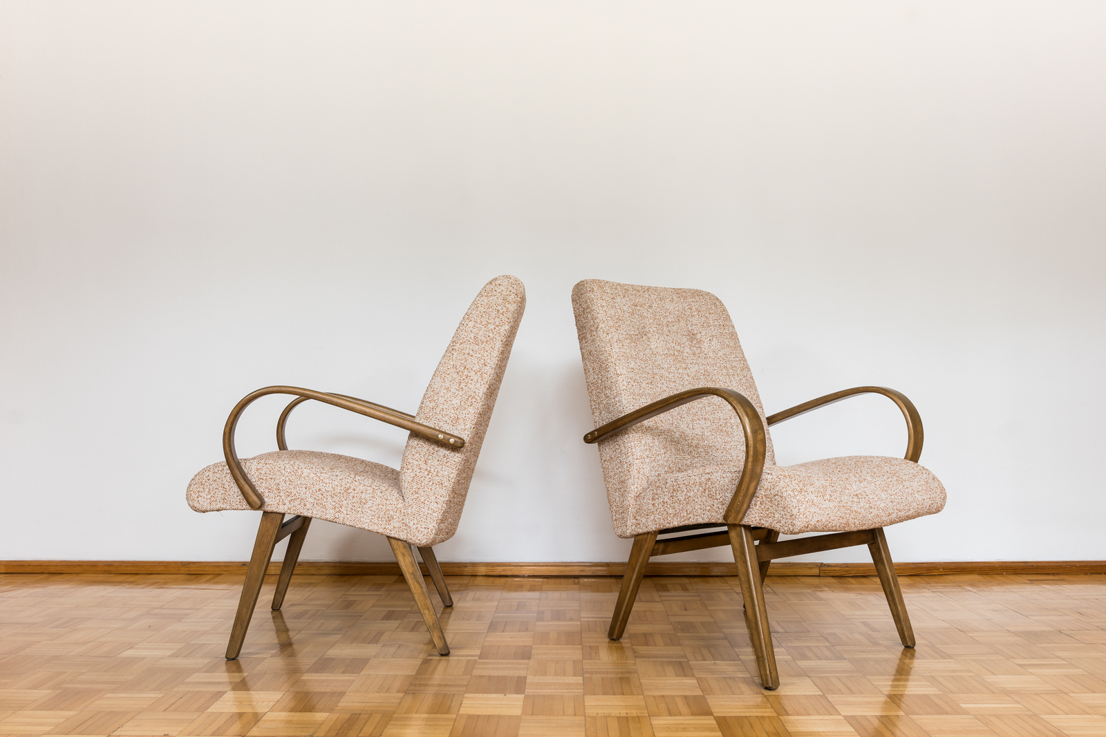 Pair Of Armchairs By Jaroslav šmídek For TON,, Czechoslovakia, 1960's