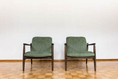Pair Of Green "Gfm 64" Armchairs By Edmund Homa, Poland, 1960s - Image 2