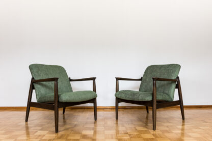 Pair Of Green "Gfm 64" Armchairs By Edmund Homa, Poland, 1960s - Image 3