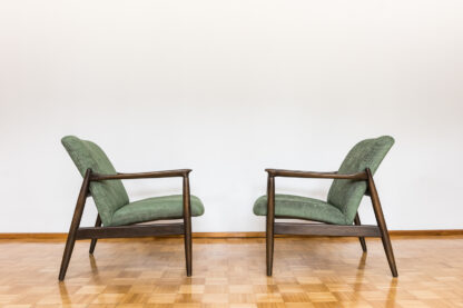 Pair Of Green "Gfm 64" Armchairs By Edmund Homa, Poland, 1960s - Image 5