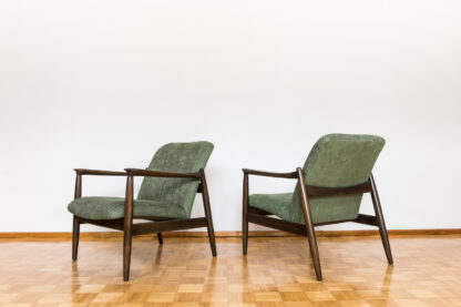 Pair Of Green "Gfm 64" Armchairs By Edmund Homa, Poland, 1960s - Image 9