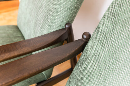 Pair Of Green "Gfm 64" Armchairs By Edmund Homa, Poland, 1960s - Image 12