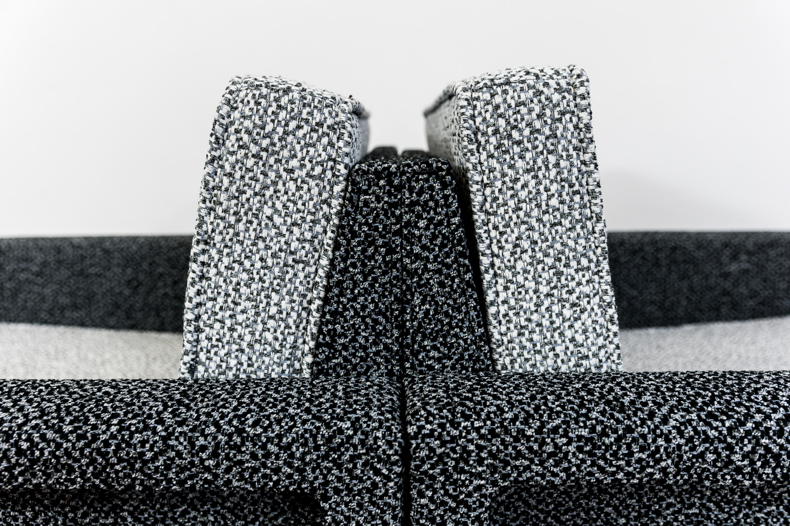 Pair Of Geometric Club Chairs, Poland, 1970s