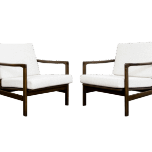 Pair Of “Gfm 142” Armchairs By Edmund Homa, Poland, 1960s