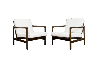 Pair Of B-7522 Armchairs By Zenon Bączyk, 1960's