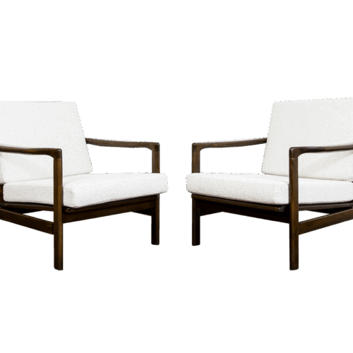 Pair Of B-7522 Armchairs By Zenon Bączyk, 1960's