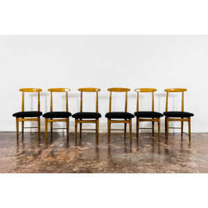 Set Of 6 Dining Chairs By Bernard Malendowicz, Poland, 1960's