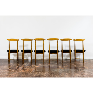 Set Of 6 Dining Chairs By Bernard Malendowicz, Poland, 1960's