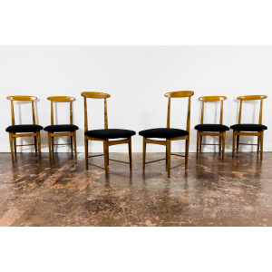 Set Of 6 Dining Chairs By Bernard Malendowicz, Poland, 1960's