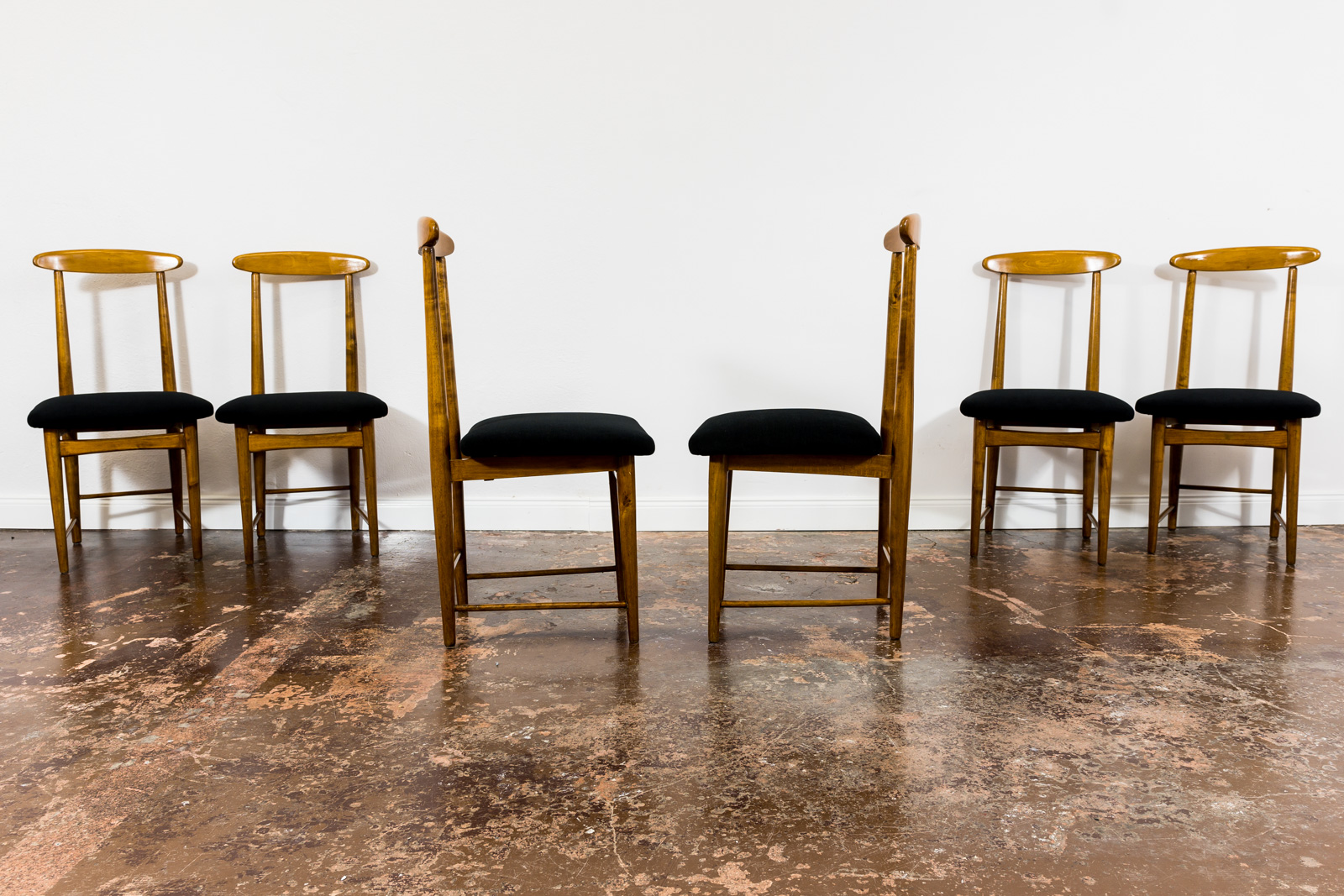 Set Of 6 Dining Chairs By Bernard Malendowicz, Poland, 1960's
