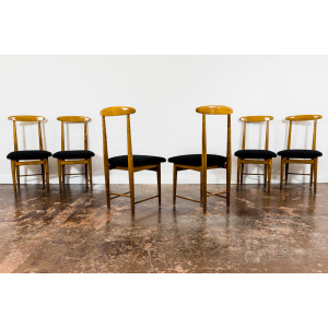 Set Of 6 Dining Chairs By Bernard Malendowicz, Poland, 1960's