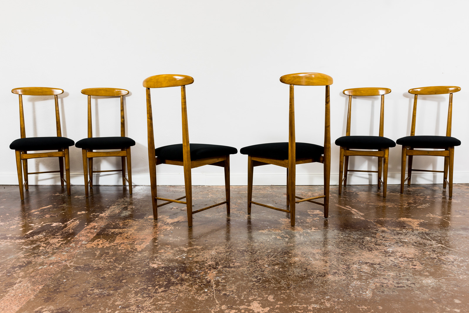 Set Of 6 Dining Chairs By Bernard Malendowicz, Poland, 1960's