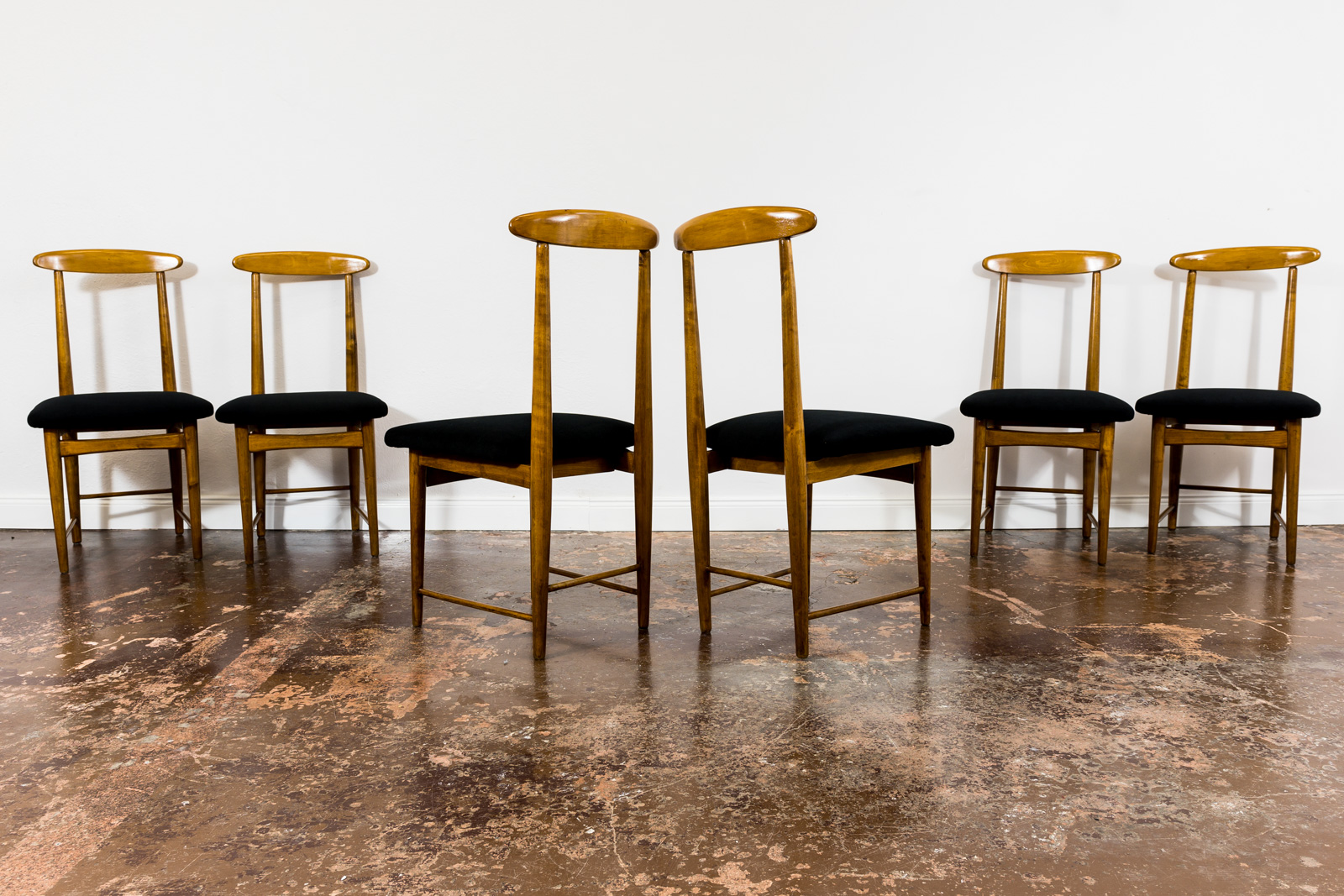 Set Of 6 Dining Chairs By Bernard Malendowicz, Poland, 1960's