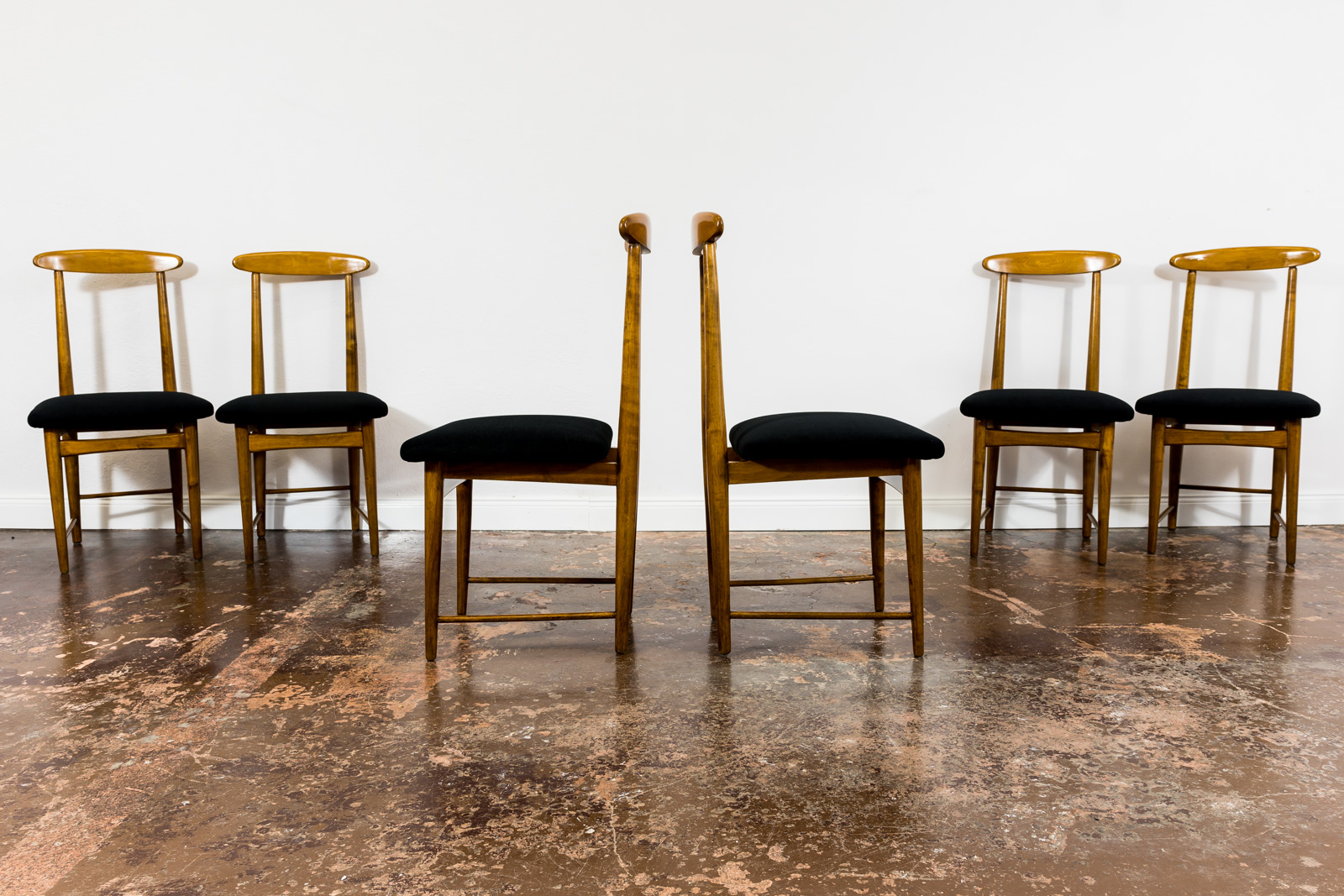 Set Of 6 Dining Chairs By Bernard Malendowicz, Poland, 1960's