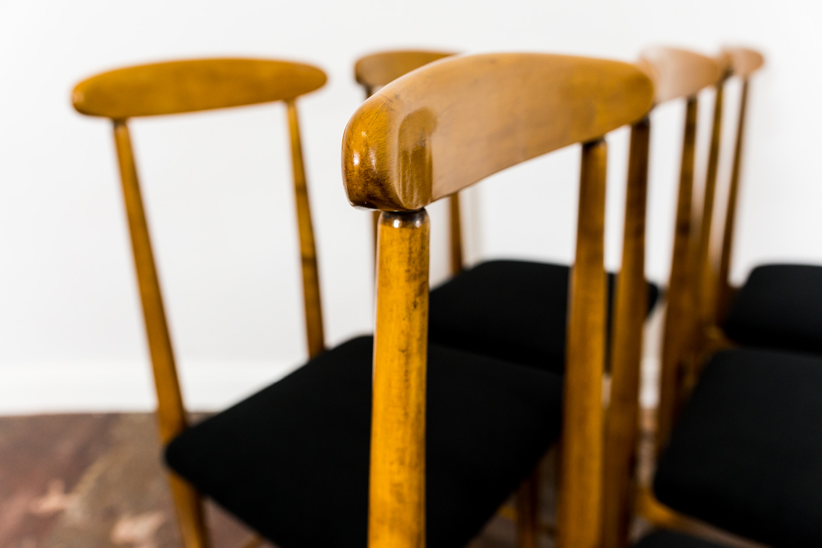 Set Of 6 Dining Chairs By Bernard Malendowicz, Poland, 1960's