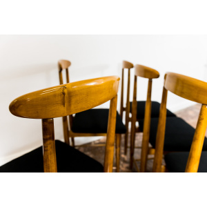 Set Of 6 Dining Chairs By Bernard Malendowicz, Poland, 1960's