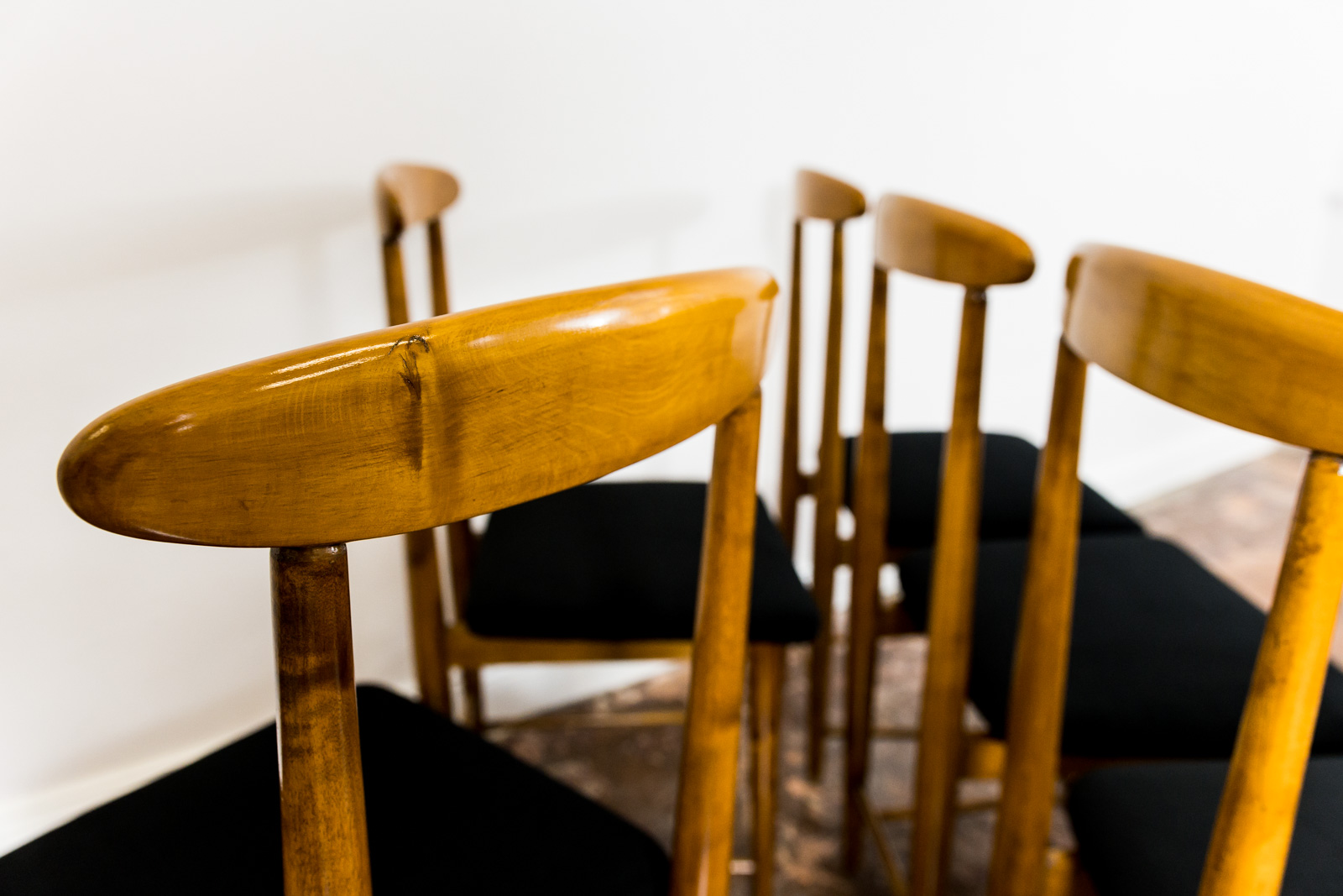 Set Of 6 Dining Chairs By Bernard Malendowicz, Poland, 1960's
