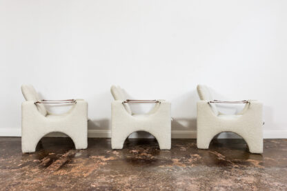 Set Of 3 Geometric Armchairs from Łódzkie Fabryki Mebli, Europe, 1975 - Image 3
