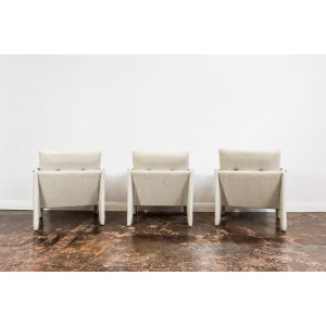 Set Of 3 Geometric Armchairs from Łódzkie Fabryki Mebli, Europe, 1975