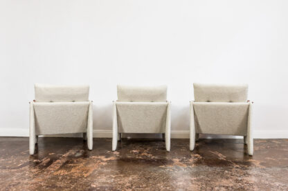 Set Of 3 Geometric Armchairs from Łódzkie Fabryki Mebli, Europe, 1975 - Image 5