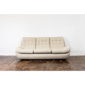 Space Age Sofa Atlantis In Beige Boucle, Czechoslovakia, 1970's