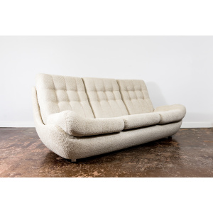 Space Age Sofa Atlantis In Beige Boucle, Czechoslovakia, 1970's