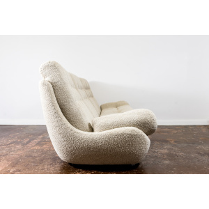 Space Age Sofa Atlantis In Beige Boucle, Czechoslovakia, 1970's