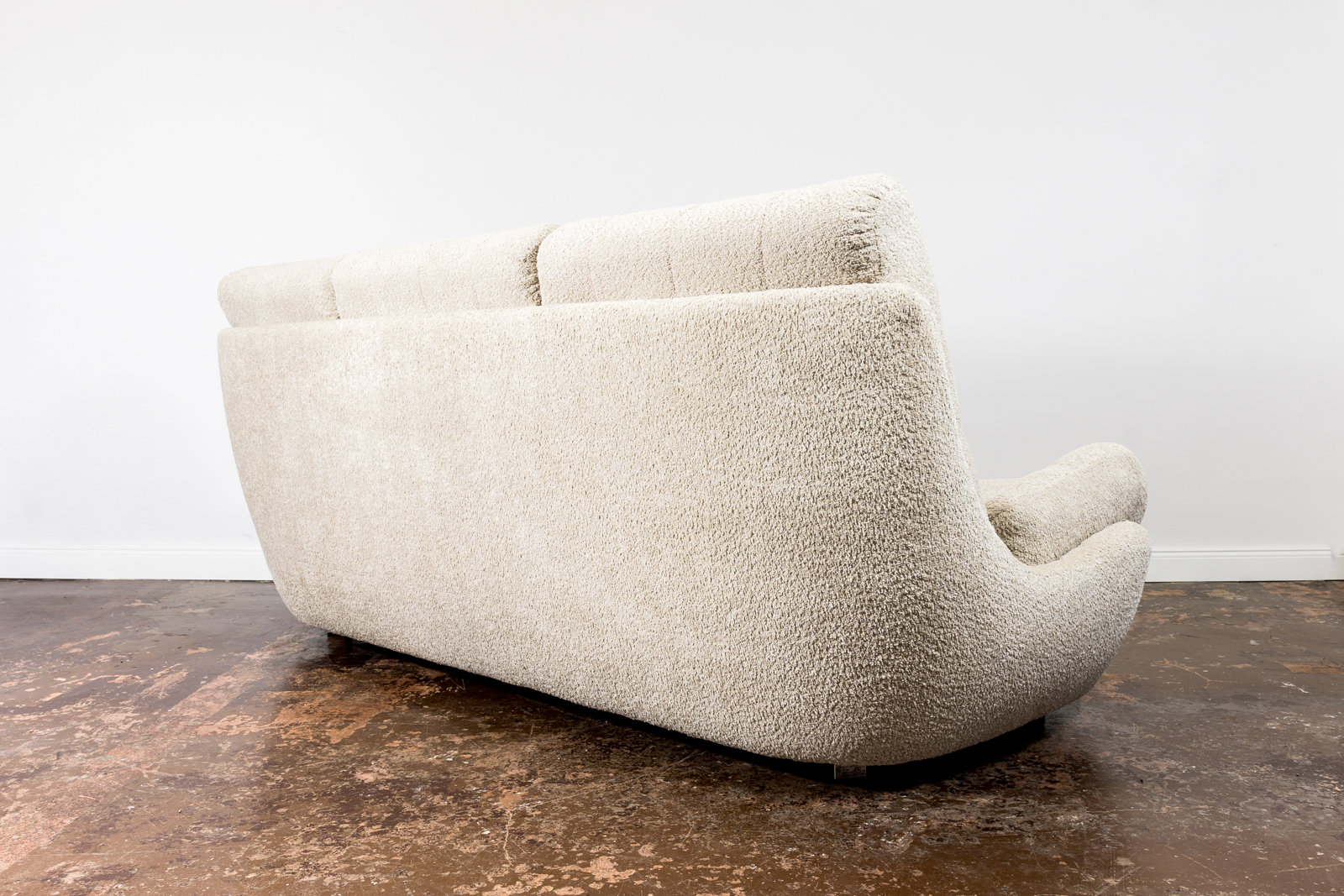 Space Age Sofa Atlantis In Beige Boucle, Czechoslovakia, 1970's