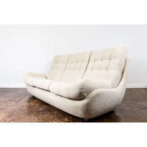 Space Age Sofa Atlantis In Beige Boucle, Czechoslovakia, 1970's