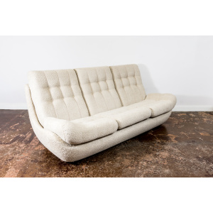 Space Age Sofa Atlantis In Beige Boucle, Czechoslovakia, 1970's