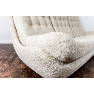 Space Age Sofa Atlantis In Beige Boucle, Czechoslovakia, 1970's