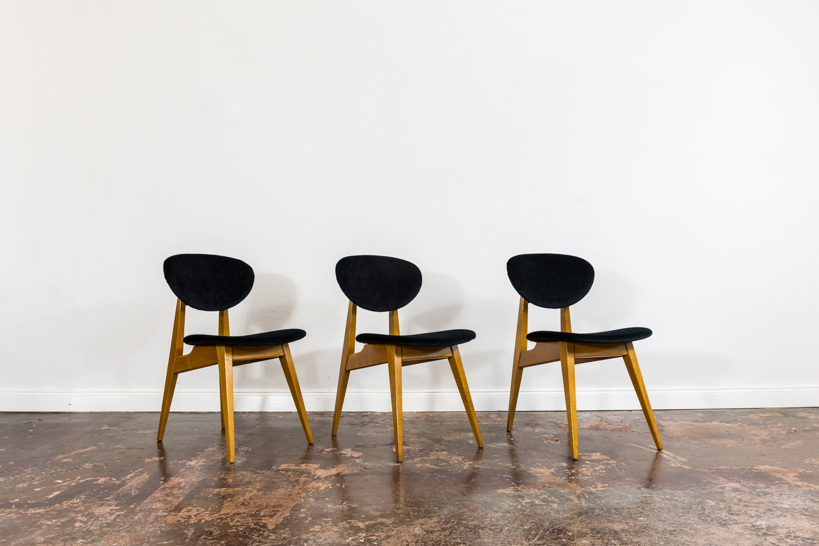 Mid-Century Chairs By Juliusz Kędziorek, Poland, 1960s, Set Of 3